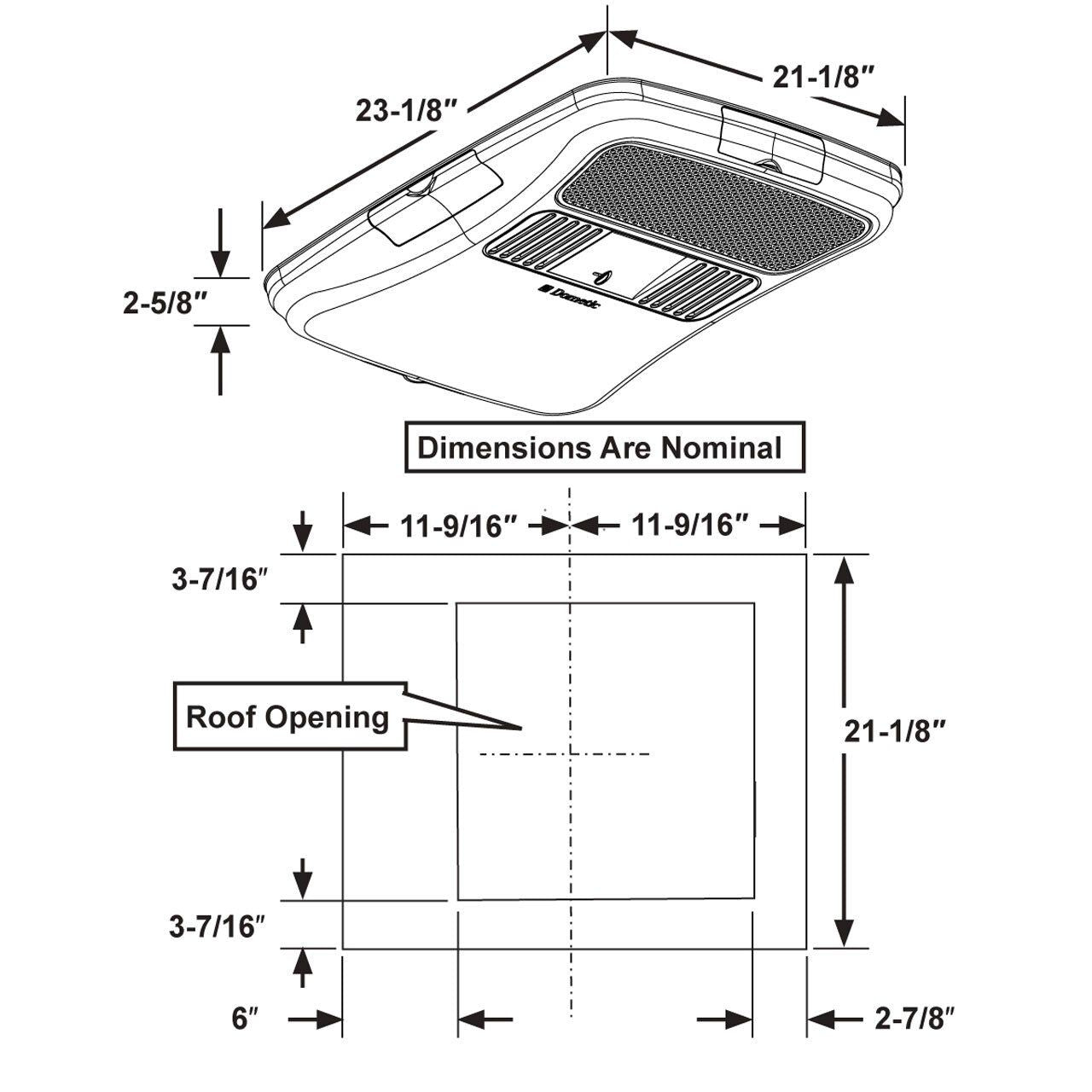 Dometic 3314850000 - Duo-Therm RV Air Conditioner Air Distribution Box