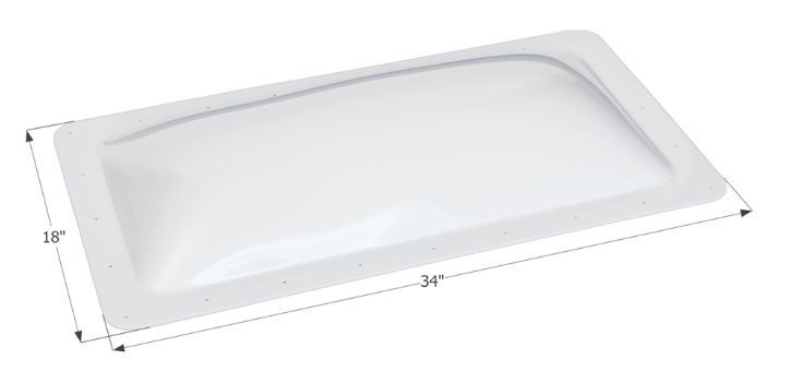 Icon Technologies 01848 - RV Skylight - 30" x 14" - Clear