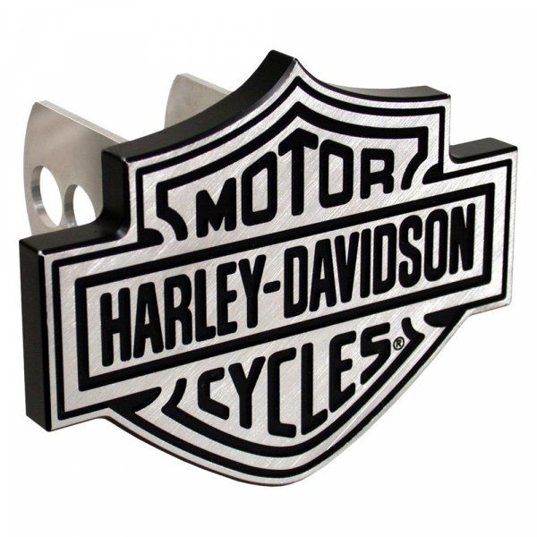 Plasticolor 002238 - Couvercle d'attelage chromé avec logo Harley-Davidson noir pour récepteurs 2"