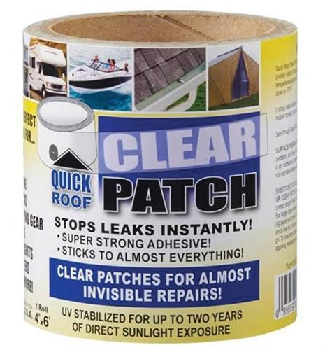 Cofair Products QRCP46 - Quick Roof Clear Repair Tape Roll 4" x 6'