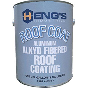 Heng's 43128-4 - 128 oz. Fibered Metal Silver Roof Coating