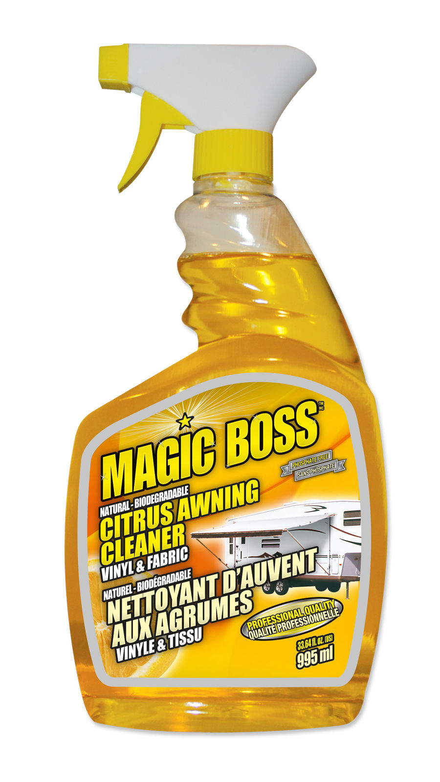 Magic Boss 1400 - Box of 12, Citrus Awning Cleaner (995 ml)