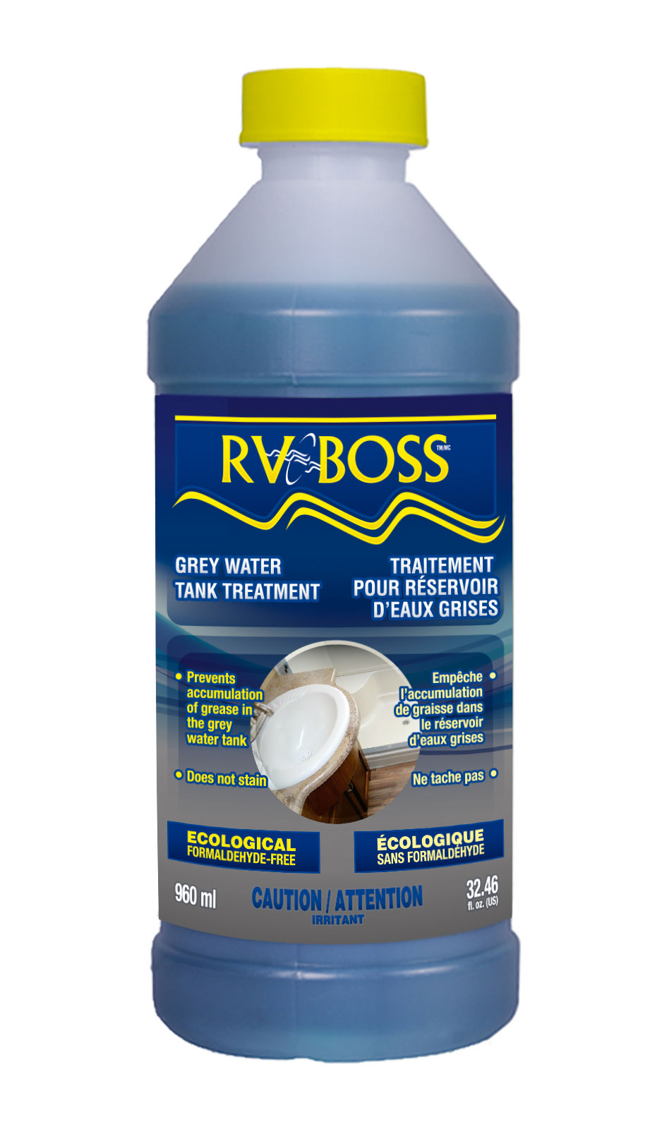 RV Boss 17791 - Box of 12, RV-Boss Grey Water Tank Treatment (960 ml)