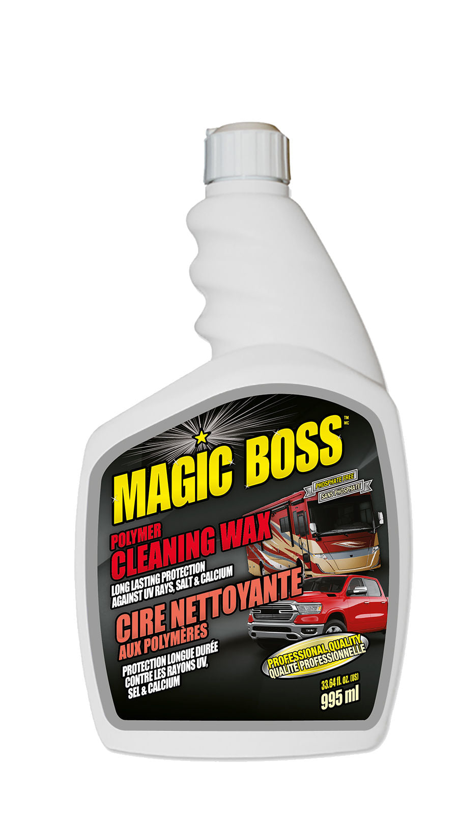 Magic Boss 1800 - Box of 12, Polymer Cleaning Wax (995 ml)