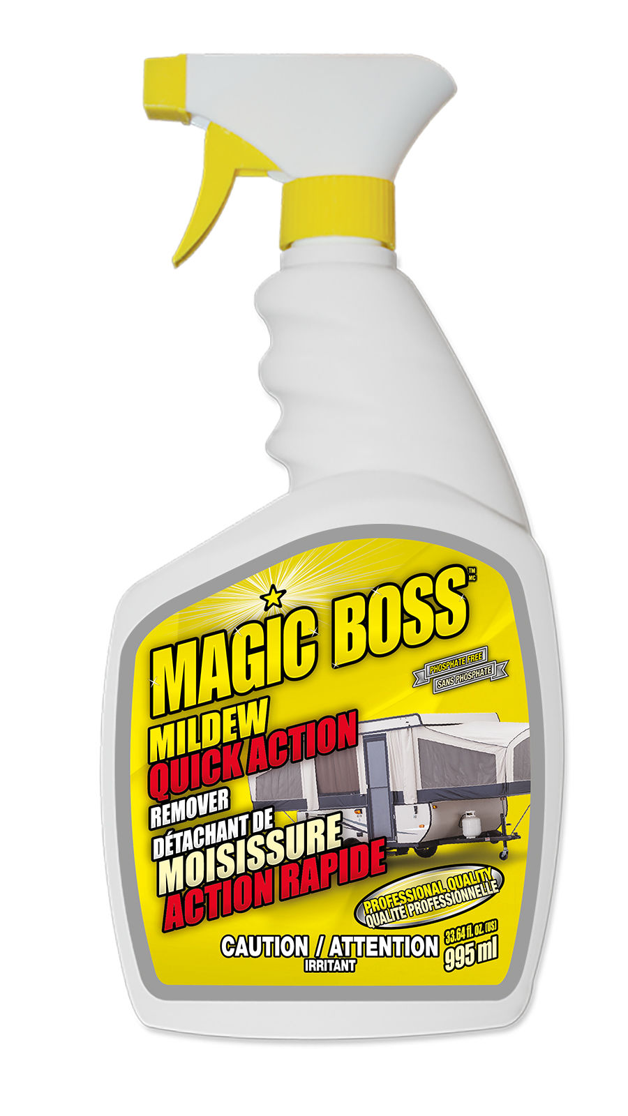 Magic Boss 2100 - Box of 12, Mildew Quick Action Remover (995 ml)