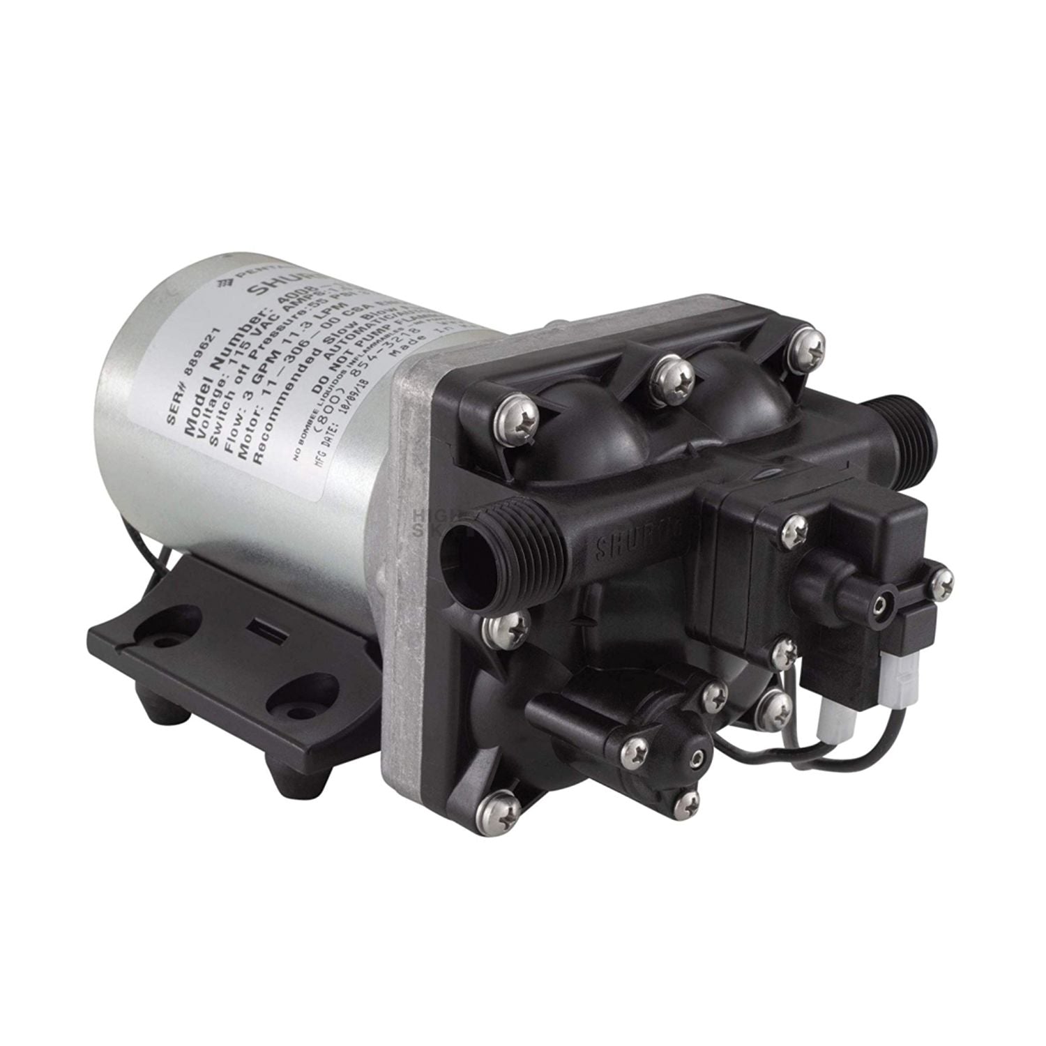 Shurflo 4008-171-E65 - Révolution, pompe à eau 110 V 3 gal.