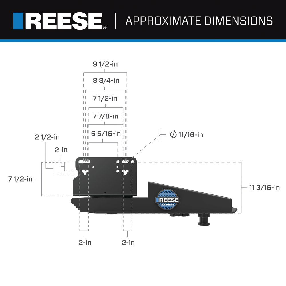 Reese 69220 - Boîte à broches pour sellette d'attelage Sidewinder™ 20K