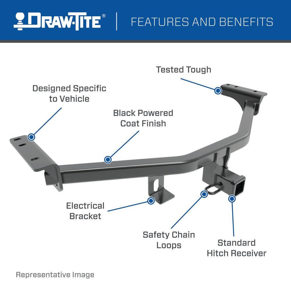 Draw Tite® • 76603 • Max-Frame® • Attaches de remorque • Classe III 2" (2 000 lb GTW/300 lb TW) • Mazda CX-30 20-23