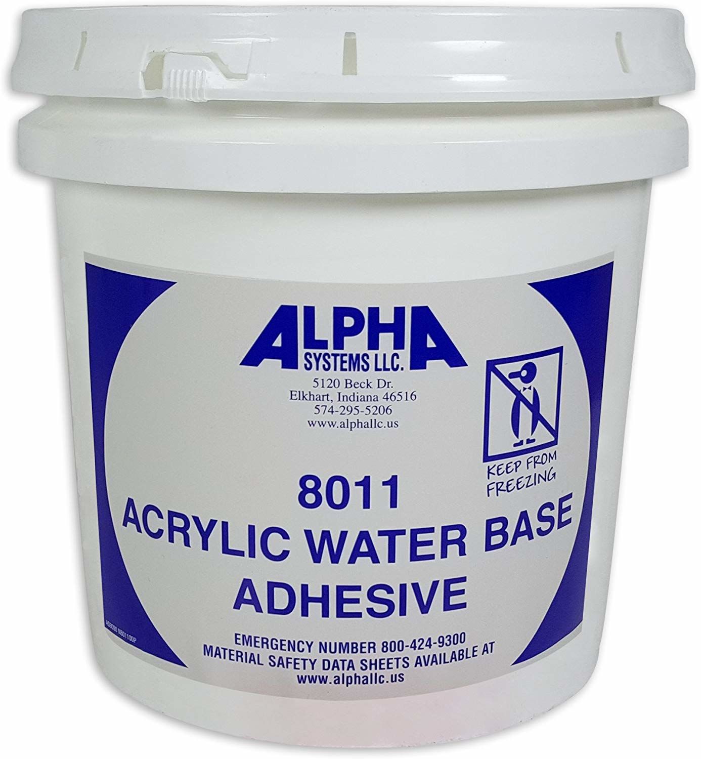 Alpha Systems 2020002238 - 8011 Adhésif acrylique à base d'eau 1 gallon