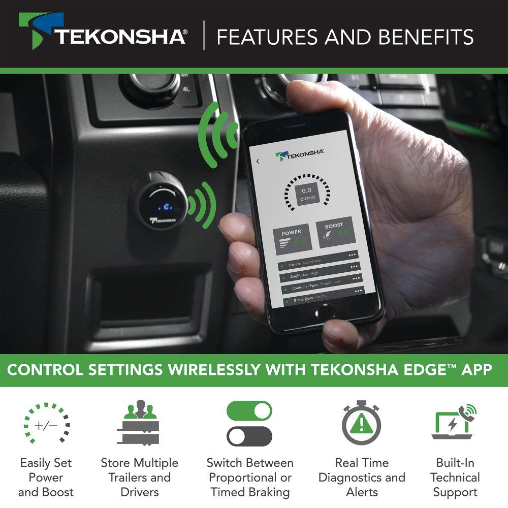 Tekonsha 90920 - Prodigy, contrôleur de frein de remorque iD, proportionnel