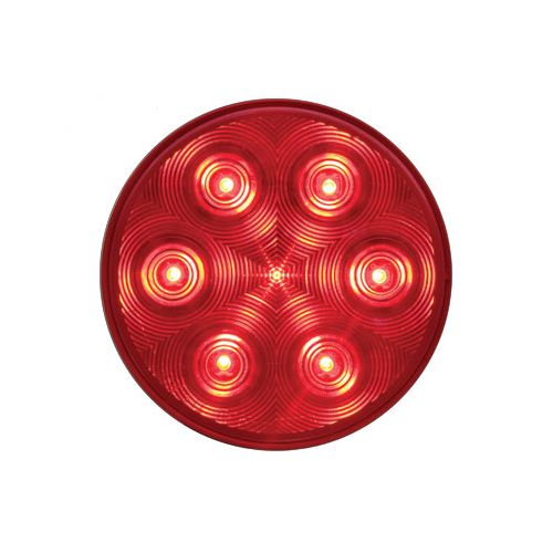 FEU STOP LED 4" ROND ROUGE