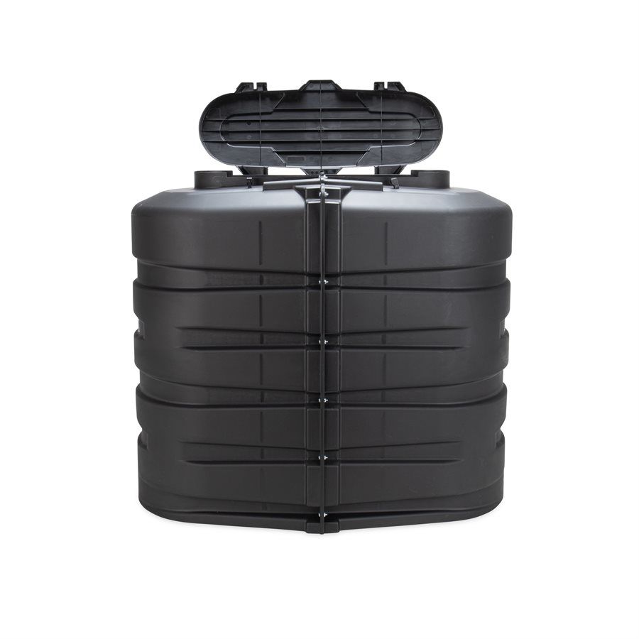 Camco 50512 - Couvercle de réservoir de propane double pour camping-car, 30 lb, noir