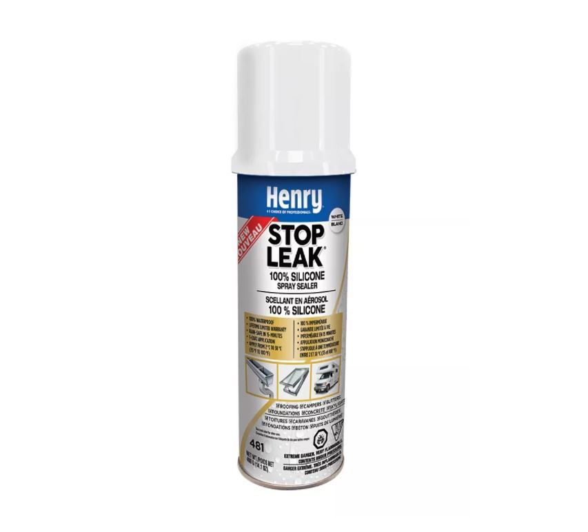 Henry Company HE481W077 - Spray anti-fuite 100 % silicone blanc