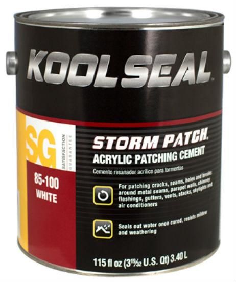 Kool Seal KS0085100-16 - Ciment acrylique instantané pour toiture - Blanc