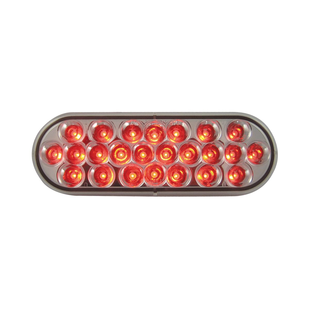 Uni-Bond LED2238C-24R - 6.5" x 2.25" Side Marker 24 x LED Light Clear/Red