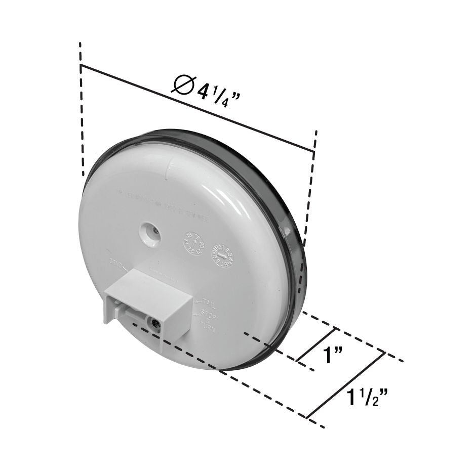 Uni-Bond LED4000-24C - Lumière LED de secours ronde de 4,25" blanche