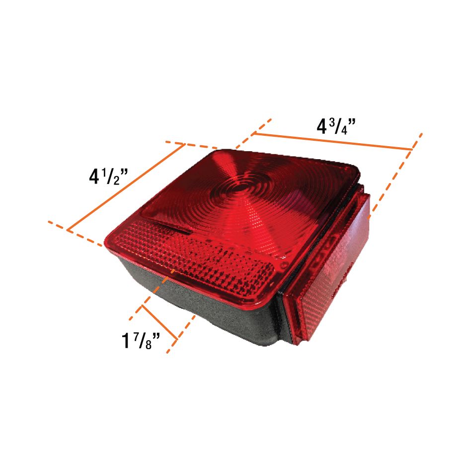 Uni-Bond LTL4141 - LED Submersible S/T/T Lamp Red for Under 80" Vehicule