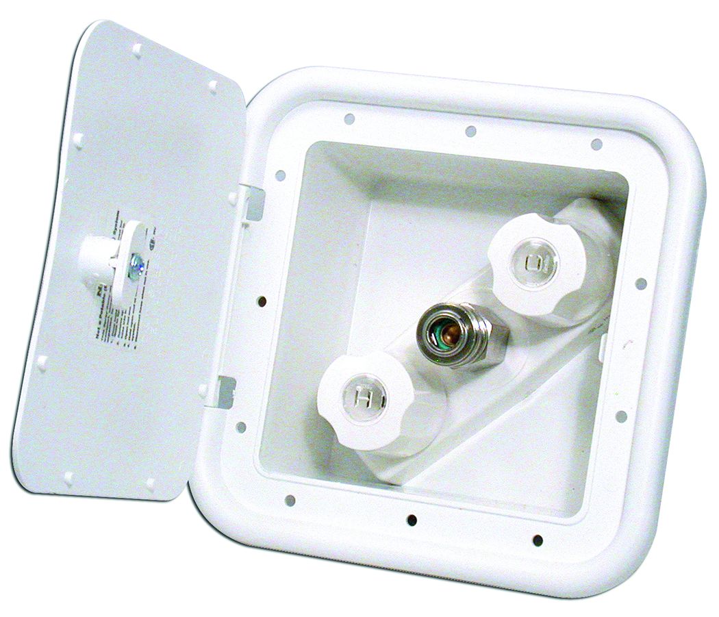 Valterra PF247201 - Cabine de douche extérieure avec connexion rapide - Plastique - Blanc polaire