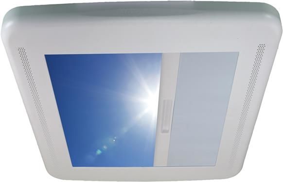 RV Products 00-03900 - Couvercle d'aération de toit MaxxAir MaxxShade avec store à enroulement - Blanc