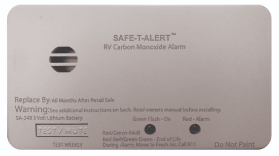 MTI Industries SA-340-WT - Alarme de monoxyde de carbone à batterie scellée, blanc