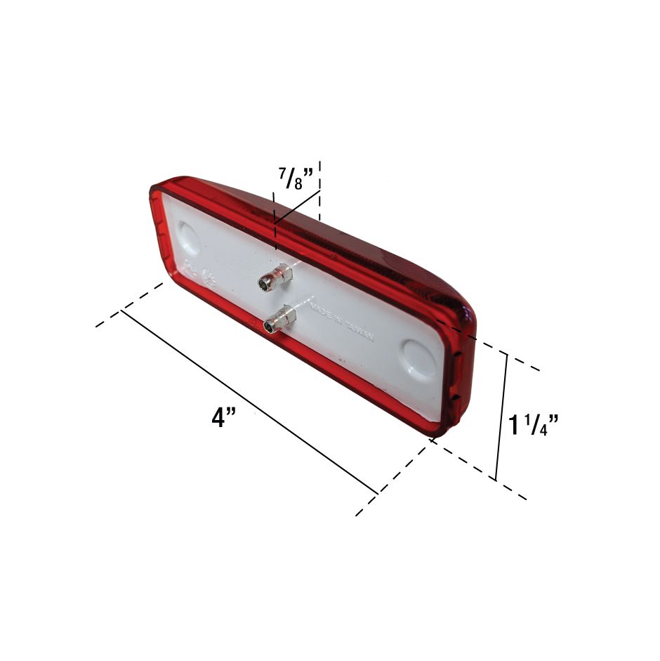 Uni-Bond SE1040R - 4" x 1"  Side Marker Light Red