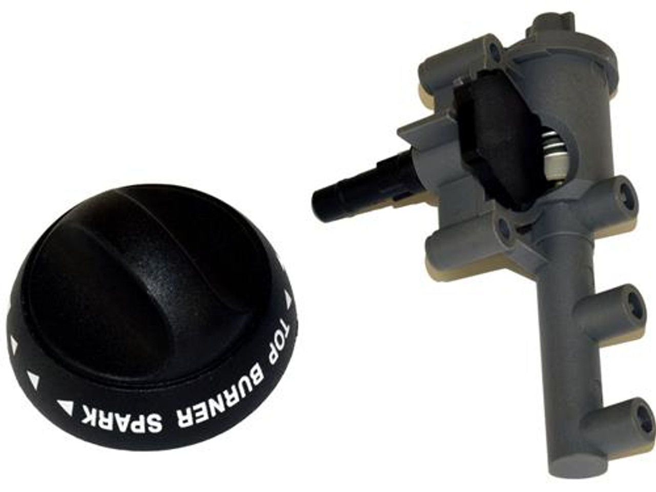 Suburban 525013 - Black Stove Control Knob (Piezo Igniter/Knob)