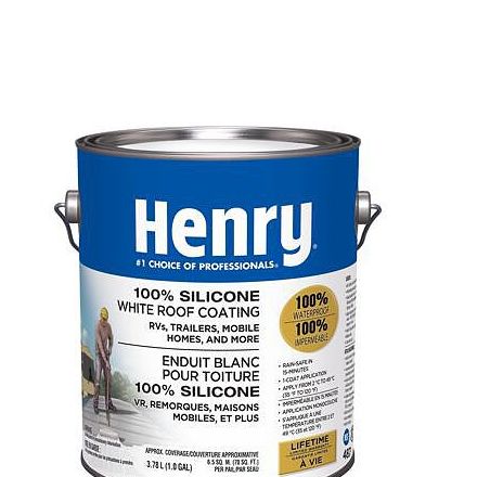 Henry Company HE487660 - Revêtement de toiture blanc 100 % silicone Henry® 487 3,78 L