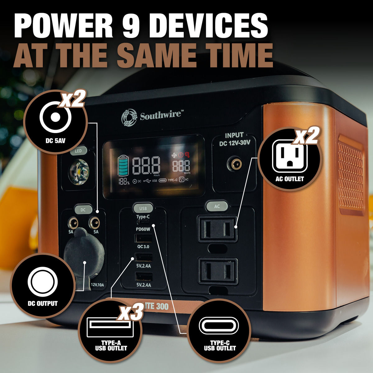Southwire 53251 - Centrale électrique portable Elite 300 Series™