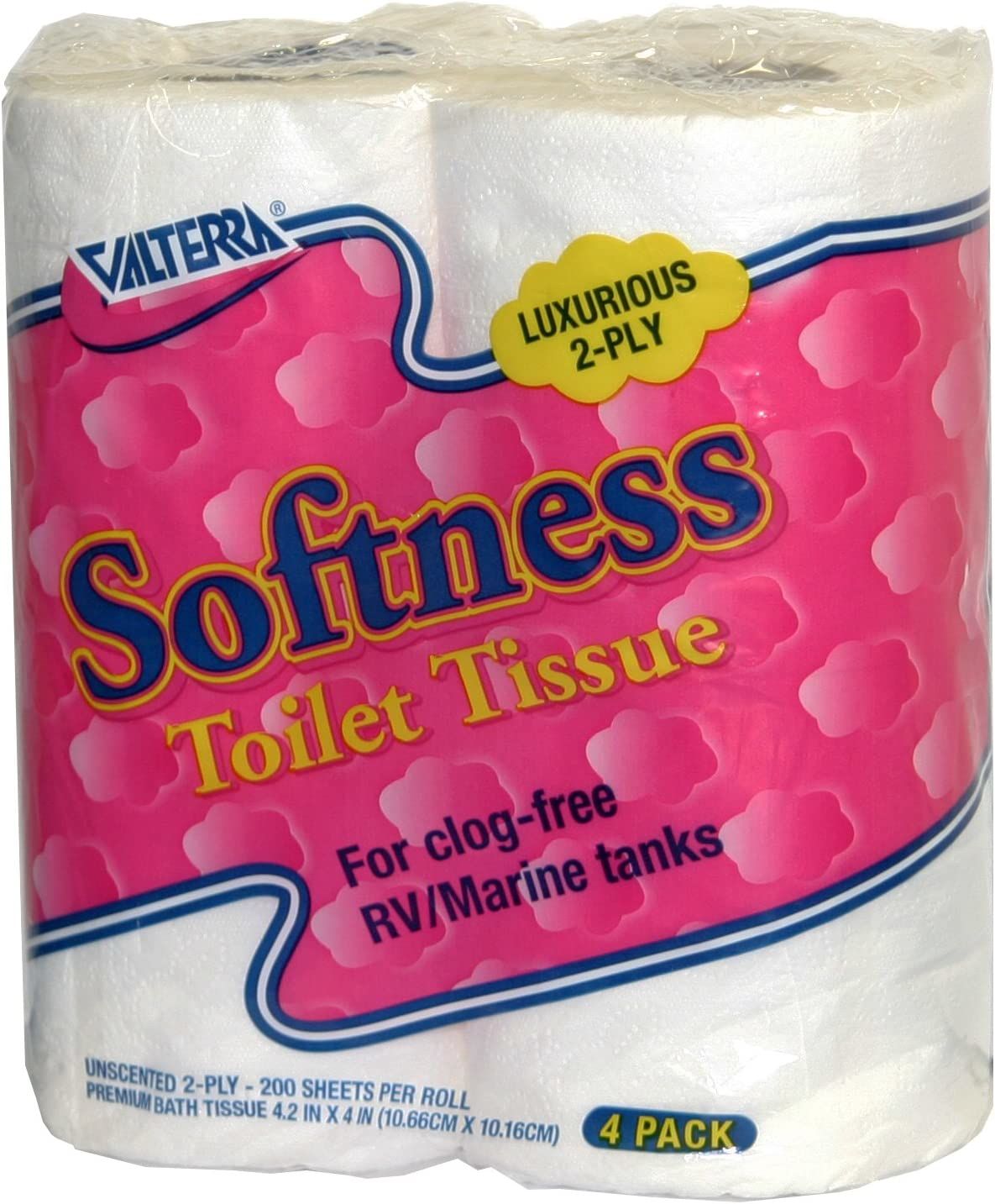 Valterra Q23630 - Papier toilette douceur 2 épaisseurs, (Pack de 4) - boîte de 24